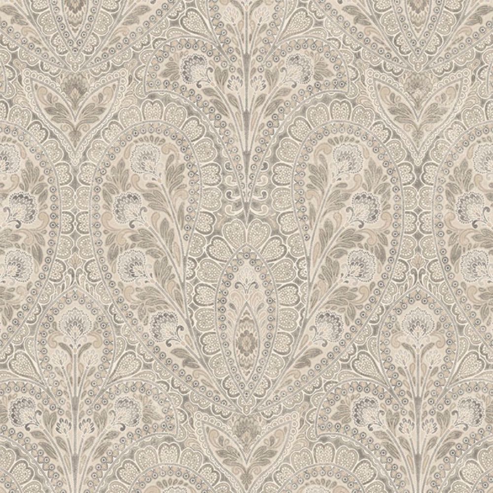 Patton Wallcoverings AF37729 Flourish (Abby Rose 4) Ornamental Wallpaper Beige, Coffee & Greys